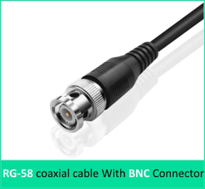 RG-58 coxial cable with BNC Connector